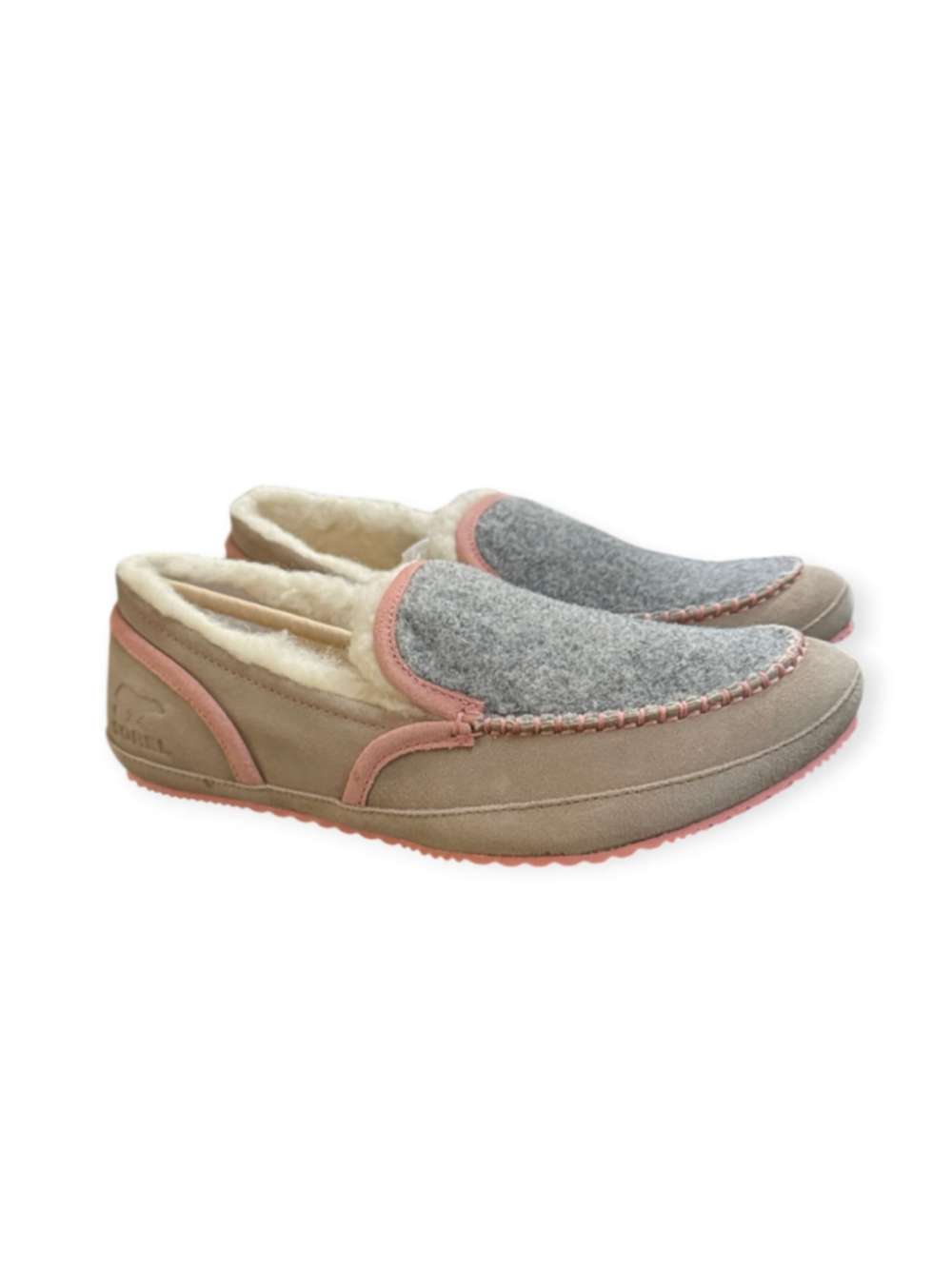 Sorel Slippers, Slippers Size 9 Tan and Grey, Tremblant II